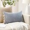 Tiwari Home 22" Blue and Beige Striped Pattern Square Throw Pillow Cover
